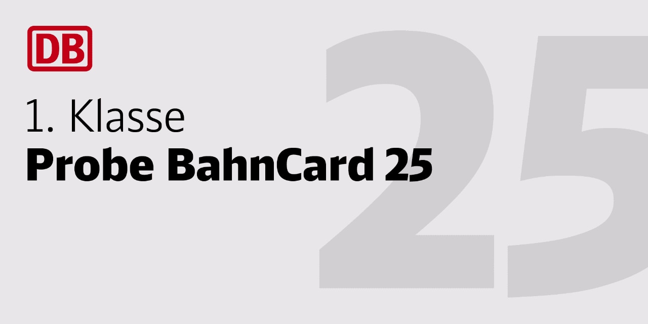 Probe BahnCard 25, 1. Klasse