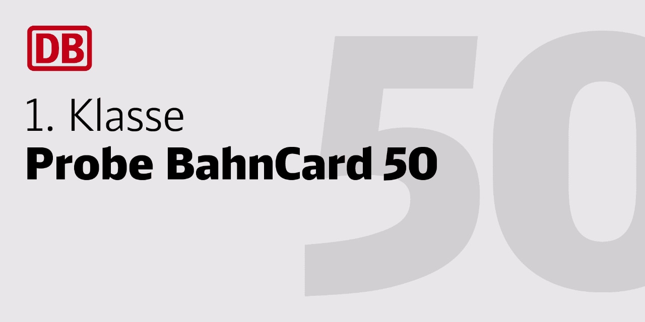 Probe BahnCard 50, 1. Klasse